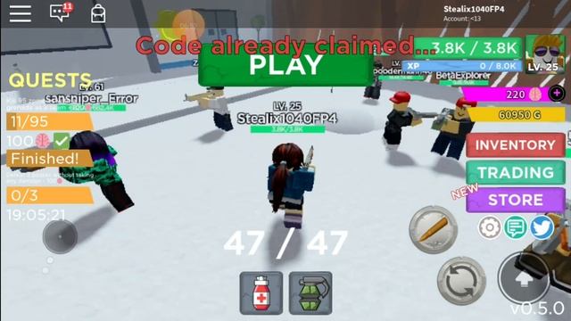 Using codes! | Roblox zombie strike *CRINGE WARNING* смотреть онлайн