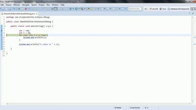 Change Variable Value In Eclipse Debug mode at Runtime смотреть онлайн