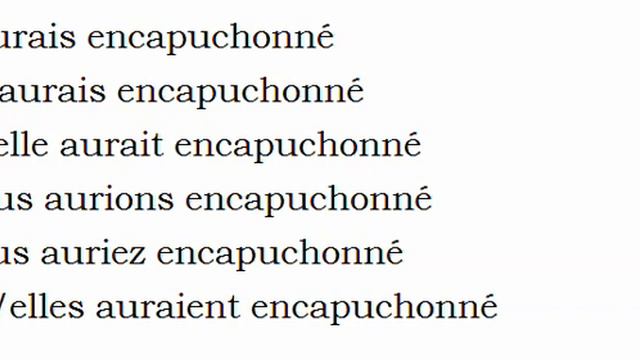 Изучение французского языка = Спряжение глаголов = Encapuchonner смотреть онлайн