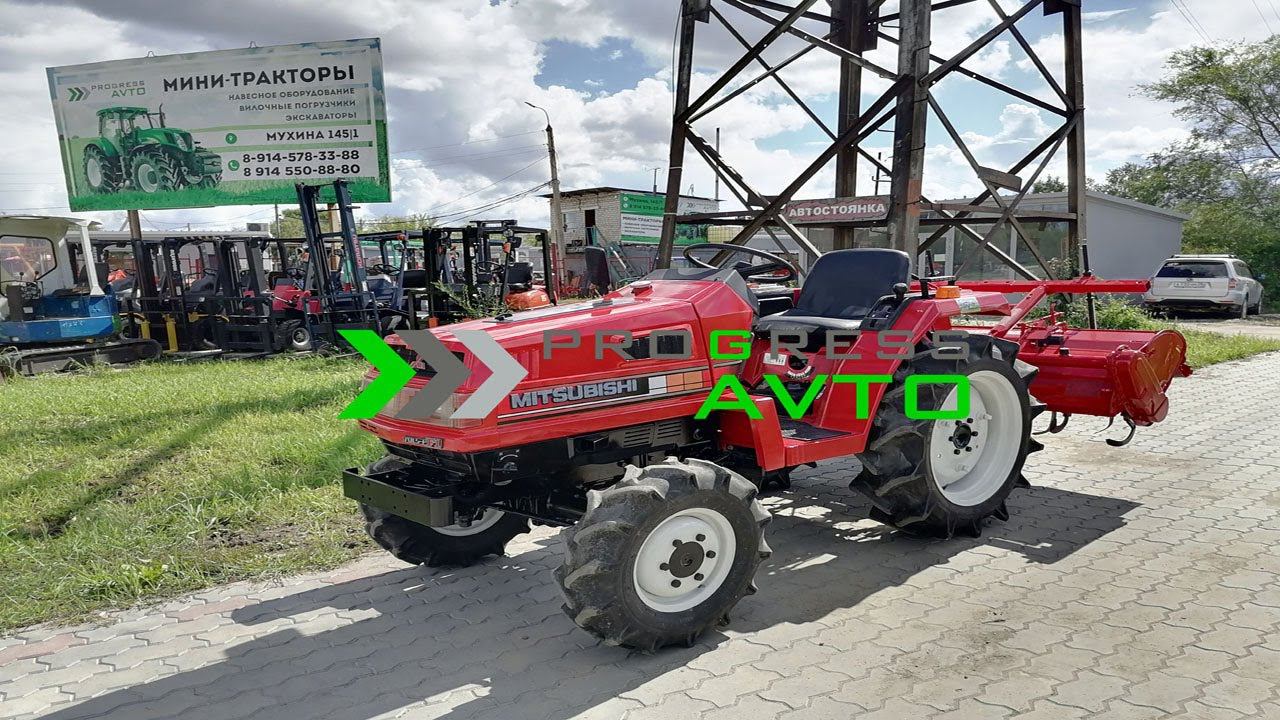 БУ японский минитрактор с фрезой 18 л.с. купить в кредит PROGRESS AVTO MITSUBISHI MT18 Якутск смотреть онлайн
