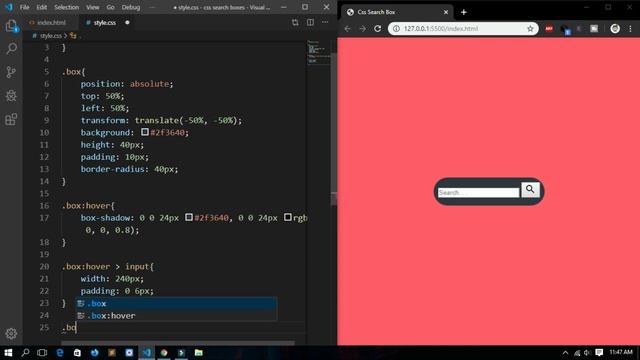 How to create an expanding Search Box with awesome Hover Effect: using only HTML And CSS смотреть онлайн