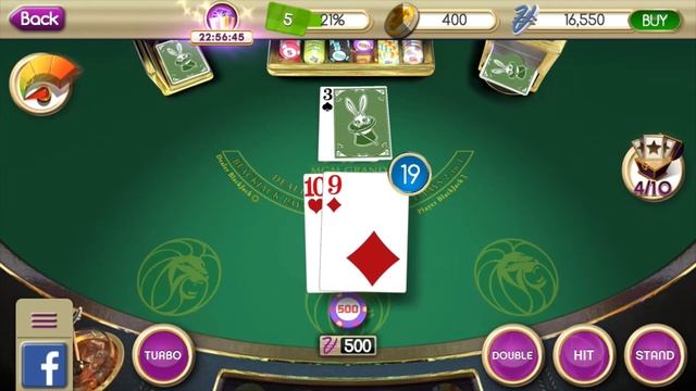 myVEGAS Blackjack 21/MGM GRAND Singledeck Blackjack play/Level 15/?Rabbit Card смотреть онлайн