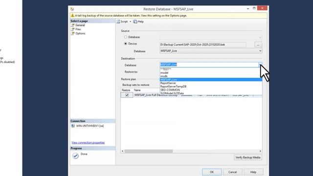 Restore Database from a BAK File in SQL Server 2014 смотреть онлайн
