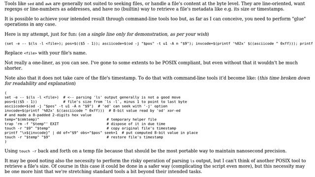 Unix & Linux: Invert the last byte of a file? (3 Solutions!!) смотреть онлайн