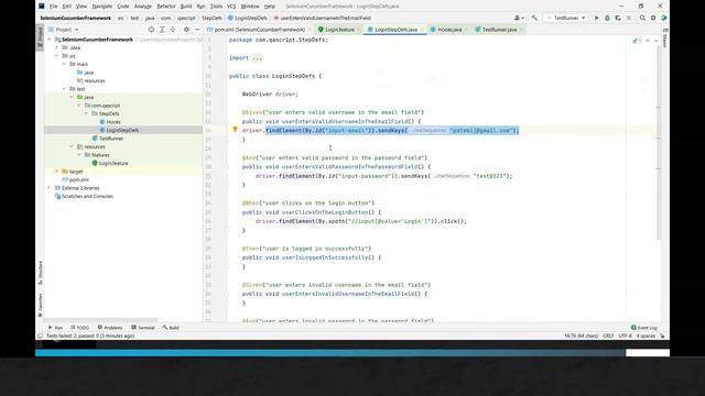 Advanced Selenium Java Full Course - Session 15 - Cucumber Framework Development With Hooks & Tags смотреть онлайн