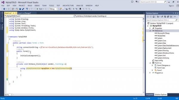 C# MySql CRUD : Insert Update Delete View and Search