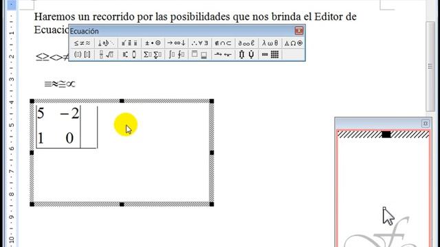 Matrices y Determinantes en el Editor de Ecuaciones del Word 2003 смотреть онлайн