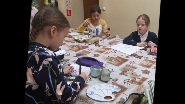 ИЗО-студия"Рисуем вместе".Мастер-класс. Библиотека мкрн. "Депо". смотреть онлайн