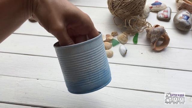 Декупаж - Карандашница в морском стиле смотреть онлайн