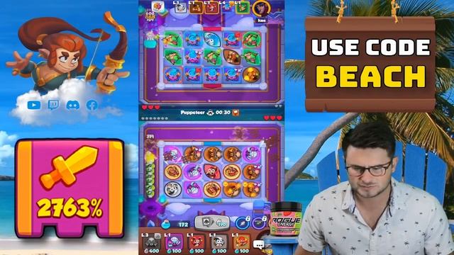 This METEOR DECK is *UNFAIR* - FULL War Day Gameplay! | In Rush Royale! смотреть онлайн