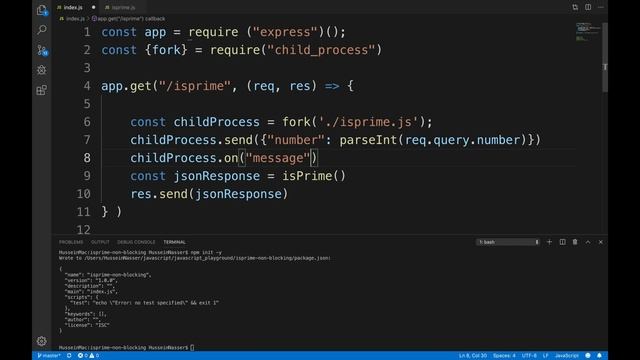 Building a non-blocking multi-processes Web Server (Node JS fork example) смотреть онлайн