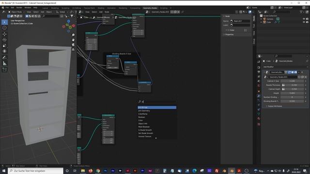Blender Geometry Nodes Tutorial - Procedural Cabinet or Furniture смотреть онлайн