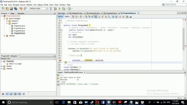 (Java SE 03 (naming rules & JOptionPane class смотреть онлайн
