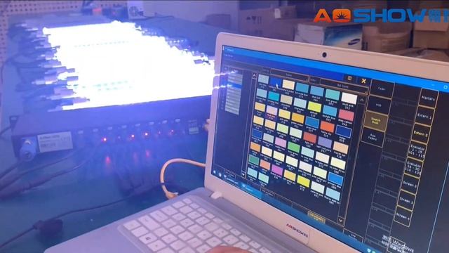 Aoshowled@ GrandMA2 onPC Software connection Artnet DMX Box Control 3D Cube DMX LED Pixel 360 Tube смотреть онлайн