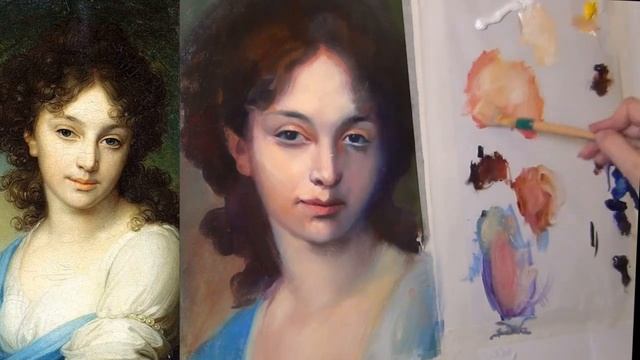8 урок. Портрет Нарышкиной. По мотивам картины Боровиковского. Заключительный урок. смотреть онлайн