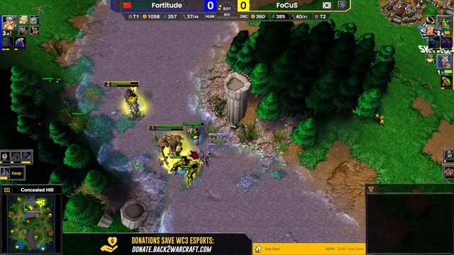 WC3 - [ORC] FoCuS vs Fortitude [HU] - Playday 8 - China-Korea-European Championship смотреть онлайн