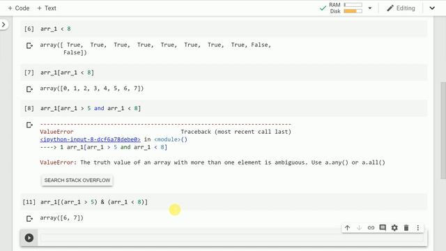 Understanding the use of any() and all() in NumPy arrays смотреть онлайн