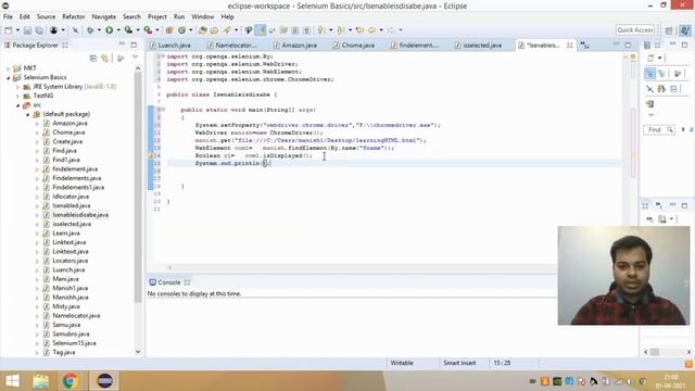 IsEnabled() and IsDisplayed() in Selenium | How to implement it in your running Automation Project? смотреть онлайн