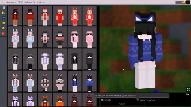 ✅ 150 CHRISTMAS skins with Custom Capes skin pack (MCBE +) 1.19+ смотреть онлайн