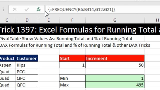 Excel Magic Trick 1397: Excel Count Formulas for Running Total and % of Running Total & Ogive Chart смотреть онлайн