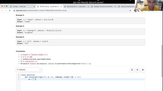 1528. Shuffle String (Leetcode Easy) смотреть онлайн