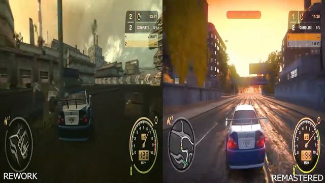 GRAPHICS COMPARISON OF NFS MOST WANTED REMASTERED AND (RESHADE V5 + REWORK)