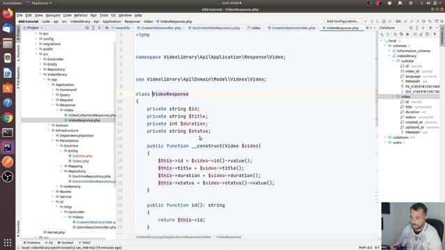 Tutorial sobre DDD en PHP en español 4. Capa de persistencia 2. Persistir objecto con relación 1 a смотреть онлайн