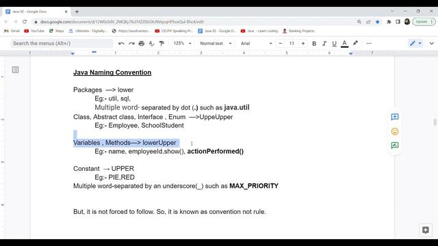 Naming convention in java смотреть онлайн