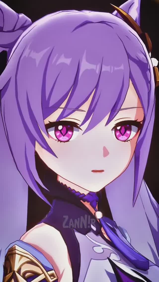 Влюбитесь в 💜Кэ Цин💜, геншин импакт милая аниме девушка эдит смотреть онлайн