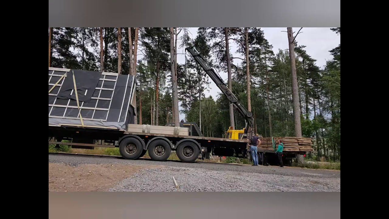 Монтаж треугольного модульного дома HoltsovHouse.Timelapse смотреть онлайн