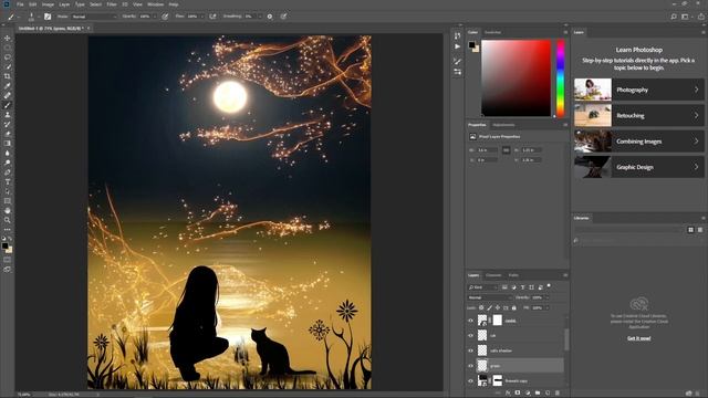 LESS PICTURES MORE BRUSHES - silhouette photoshop manipulation смотреть онлайн