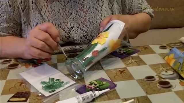 Домашняя заготовка к вебинару Быстрый декупаж на стекле смотреть онлайн