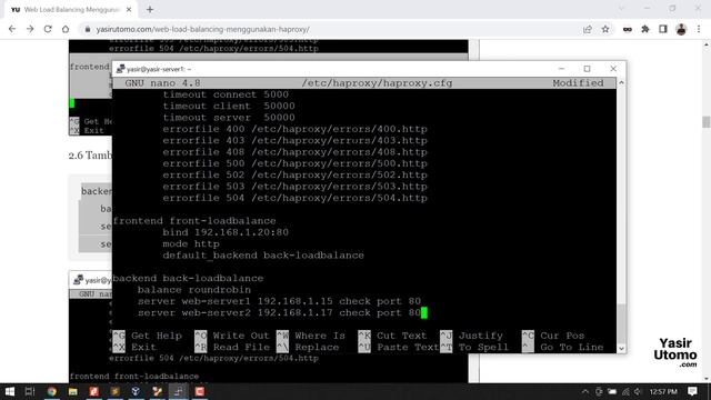 Tutorial Load Balancing Web dengan Haproxy | 2. Konfigurasi Server Haproxy смотреть онлайн