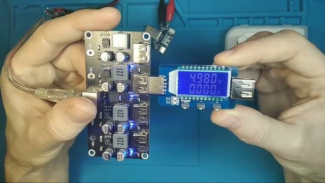 Зарядное устройство USB модуль с поддержкой QC2.0 QC3.0 смотреть онлайн