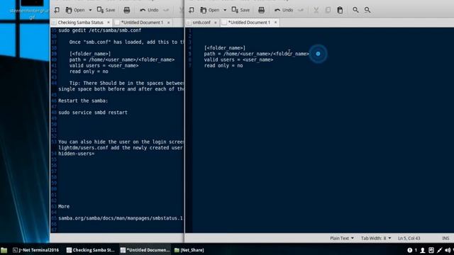 Adding Samba User Password & Configuring Samba Shares Linux смотреть онлайн