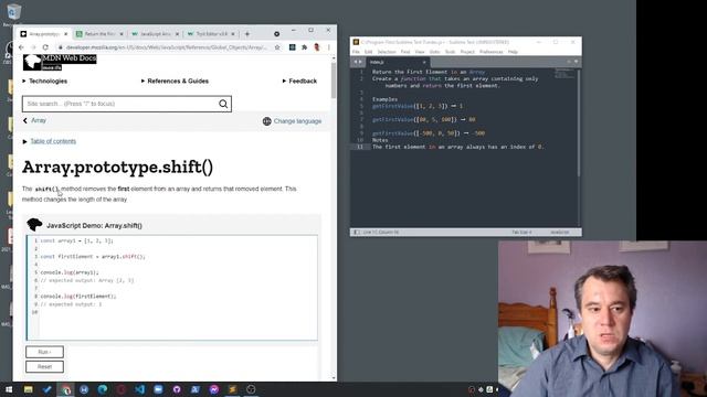Javascript Arrays. How to "Return the First Element in an Array" смотреть онлайн
