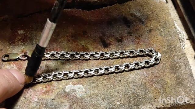 Ремонт серебряного браслета (чистка+восстановление чернения) Бисмарк за 2 минуты #Kulinskii смотреть онлайн