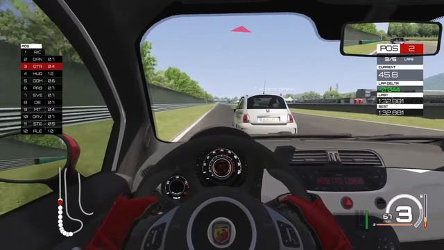 Assetto Corsa (500 Race) Fiat 500 Abarth Alien Mode Gold Metal+Setup смотреть онлайн