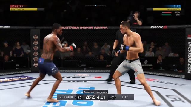 Michael Johnson vs Nate Diaz CPU vs CPU UFC 3 смотреть онлайн