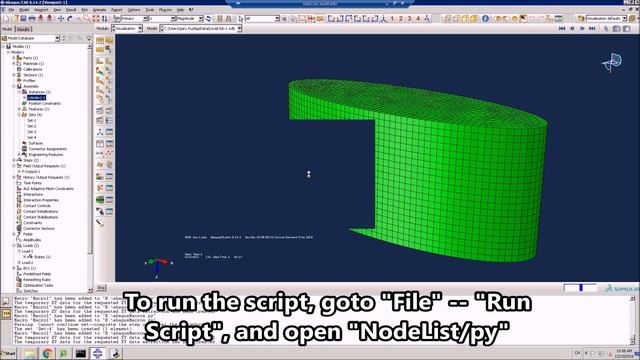 Plot displacement of a node in Abaqus 3D solid смотреть онлайн