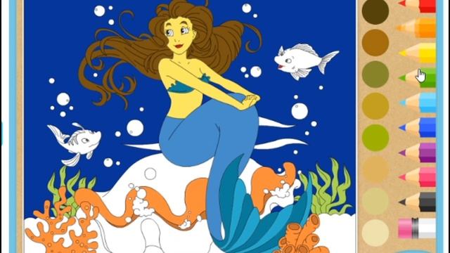 How to Draw | Mermaid | For kids & Как рисовать | Русалка | Для детей смотреть онлайн