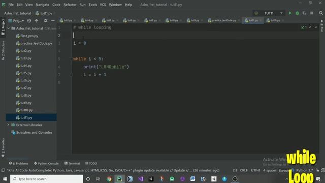 Python For All ??|| Tutorial #11 Python While Loop, Difference between while and for loop|| Hindi смотреть онлайн