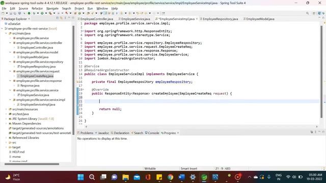 Session 3 SpringBoot Create Employee Records into MySQL Database смотреть онлайн