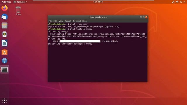 Install numpy, pandas, scipy and matplotlib using pip3 on Ubuntu 18.04 смотреть онлайн