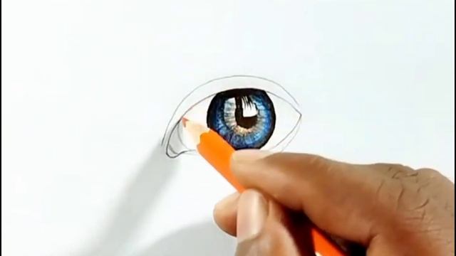How To Draw Eyes || Realistic Eye Drawing Colored Pencil - Tutorial смотреть онлайн