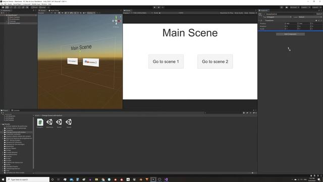 How to CHANGE SCENE BY NAME when pressing BUTTON in Unity - Download included смотреть онлайн