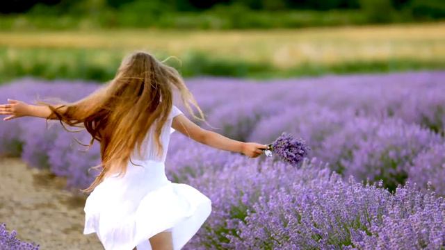 Girl In Lavender Fields | Happy Acoustic Music | HD смотреть онлайн