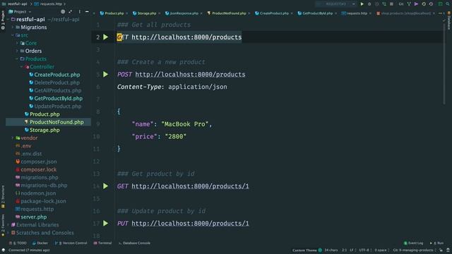 Managing Products | Creating a RESTful API with ReactPHP смотреть онлайн