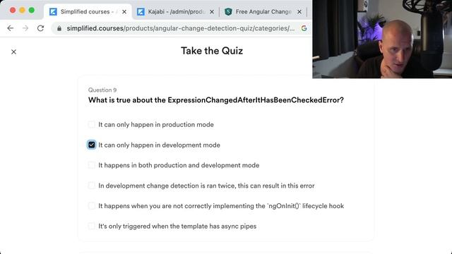 Simplified Courses Angular Change Detection Quiz explained смотреть онлайн
