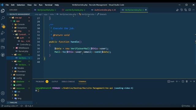 Verify Account By Email Part-1 | Queue and Jobs | Recruit Management | React JS | Laravel API смотреть онлайн
